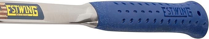 ESTWING Framing Hammer - 28 oz Long Handle Straight Rip Claw with Smooth Face & Shock Reduction Grip - E3-28S