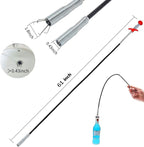 Drain Snake, 61 inch plumbing snake，Sink Snake Drain Clog Remover for Sewer Kitchen Bathroom