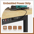 48' Adjustable Workbench, Solid Wood Work Bench Table with Wheels and Power Outlet, Rolling Workbenchs Large Load Capacity Garage Workbench for Workshop,Office,Home