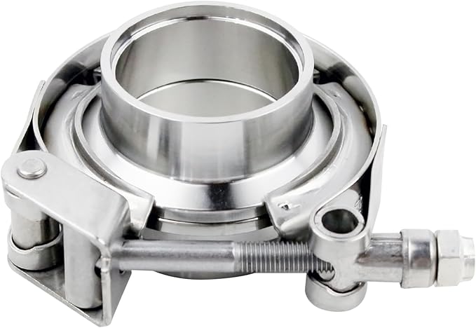 1.5 inch V Band Clamp - 2 sets of Quick Release Vband Exhaust Clamp with Flange Stainless Steel for Automotive exhaust system, turbocharger, downpipe and mufflers (1.5" - 2 Pack)