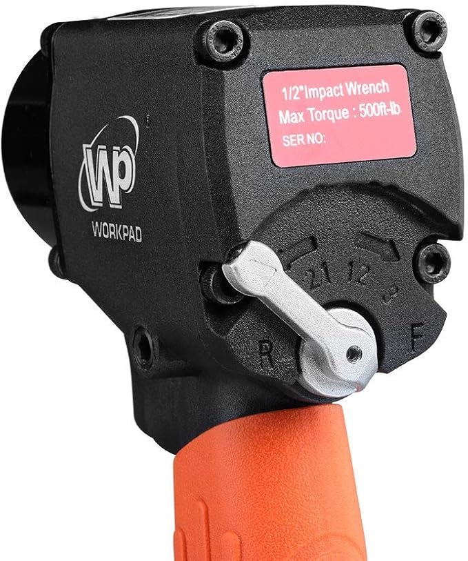 WORKPAD 1/2-Inch Mini Air Impact Wrench with Twin Hammers, Pneumatic Tools