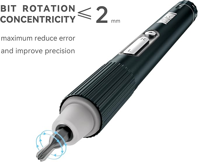 Compact Electric Screwdriver Set, JAKEMY Adjustable 3 Torque Cordless Screwdriver Set for Phone, Rechargeable Mini Power Screwdriver Kit for Electronics Repair with Shadowless LED Lamp