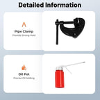 Electric Pipe Threader, 2300W Pipe Threading Machine with 6 Dies (1/2" - 2"), 110-120V Ratchet Pipe Threader Kit, Heavy-Duty Hand-Held Power Drive Kit