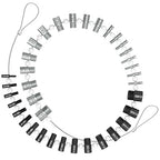 (Patent)CKE Upgraded Nut & Bolt Thread Checker Wire Loop Design - 44 Male/Female - Inch & Metric Detachable Nut and Bolt Thread Size Checker Identifier Gauges