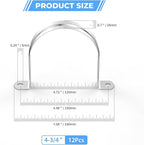 12Pcs 4 3/4Inch (120mm) 304 Stainless Steel Conduit Clamps, U-Tube Strap Pipe Clamp 2 Hole Strap U Bracket Rigid Pipe Metal Conduit Strap Tension Clips U-tube Clamp