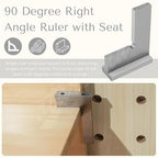 Machinist Square with Base, Atarvana 90 Degree Precision Square Right Angle Ruler Hardened Steel for Woodworking Carpentry