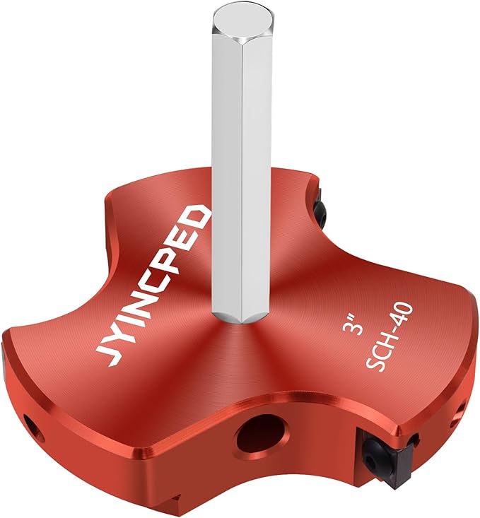 3 Inch PVC Pipe Reamer with Triple Blade,PVC Fitting Saver Socket Saver Plumbing Tool, 3" Plastic Pipe Fitting Reamer for Schedule 40 CPVC ABS Fitting Hub, Fit Standard 1/2" Drills