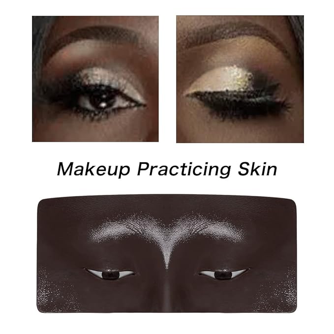 Makeup Mannequin Face, 3D Silicone Makeup Practice Face/Makeup Mannequin Face, Come with Makeup Brush, Makeup Removal, Cleanser&a Velour Bag, for Professional Makeup Artists/Beginners-VeraVaultWomen