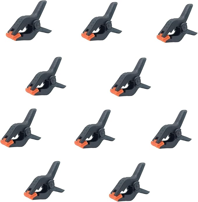 Spring Clamps,10 Pack 3.5in Professional Plastic Heavy Duty Spring Clips for Crafts, Backdrop Clips Clamps for Backdrop Stand,Photography Studios,Woodworking,Home Improvement