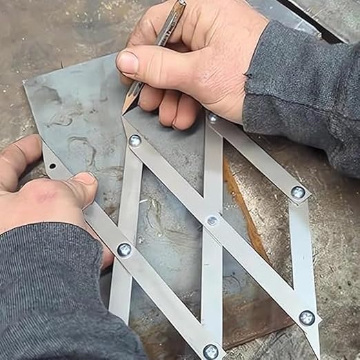 Center Finder,Picket Master Pro Center Finding Tool for Precise Measurements, 12 Point Center Finder Measuring Tool,Woodworking Center Finding,Pipe Metal Equal Space Divider