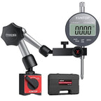 0-1inch/0.0005inch Dial Digital Indicator and 90lbs (40kg) Magnetic Base Magnetic Electronic Indicator with 3 Adjustable Joints 5/16 inch (8mm) Clamping Diameter for Lathe CNC 3D Printer