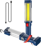 WARSUN LED Work Light Rechargeable, Portable Mechanic Trouble Light with1200 Lumens, COB worklight Magnetic Base, Cordless Floodlight for Car Repair, Camping, Hiking, 30w