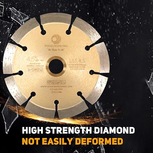 LSS 5-Inch Dry or Wet Cutting General Purpose Power Saw Segmented Diamond Blades for Concrete Stone Brick Masonry (5")