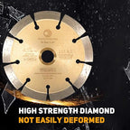 LSS 5-Inch Dry or Wet Cutting General Purpose Power Saw Segmented Diamond Blades for Concrete Stone Brick Masonry (5")