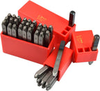 36pcss Heavy Duty Steel Stamp Uppercase Letter and Number 3/32 2.5mm Hand Stamping Character Mark Code Alphabet Punch Kit for Metal Jewelry Crypto Plate Leather