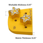 Concrete Floor Grinding Discs, Diamond Metal Grinding Tooling for Lavina Grinders, Concrete Preparation & Thin Epoxy Remove, Double Segments 16 Grit Hard Bond, Pack of 9