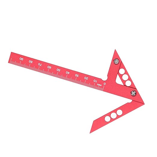 Woodworking Center Finder, Aluminum Alloy 45 Degree Angle Scribing Gauge Woodworking Center Finder Marking Tool for Various Woodworking Projects
