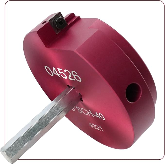 6 Piece PVC Pipe Reamer Kit With A Socket Wrench, 0.75" 1" 1.5" 2" 3" 4 Inch Plastic Pipe Fitting Reamer Tools Contain PPR75, PPR100, PPR150, PPR200, PPR300, PPR400, Fit Standard 3/8" & 1/4" Drills