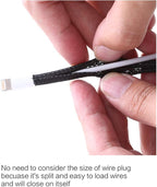 Alex Tech 25ft - 1/8 inch Cord Protector Wire Loom Tubing Cable Sleeve Split Sleeving For USB Cable Power Cord Audio Video Cable – Protect Cat From Chewing Cords - Black