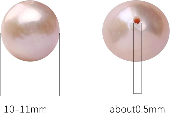 Natural Pearl Beads Potato 10-11mm Pink Freshwater Cultured Loose Gemstone Beads for DIY Jewelry Making 13.8''/Strand HQ