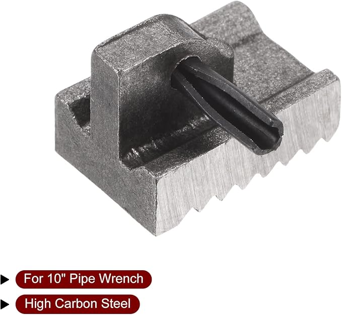 HARFINGTON Pipe Wrench Heel Jaw with Pin Assembly 10" Wrench Replacement High Carbon Steel
