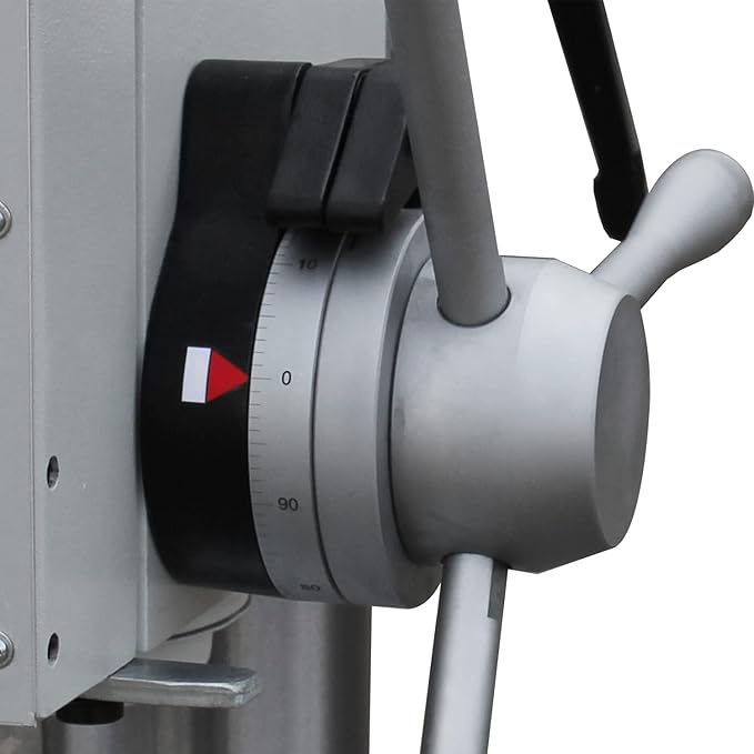 KAKA INDUSTRIAL Floor Drill Press, 0.9kW 220V 3-Phase Gear Head, 8-Speed (130-3200 RPM), Cast Iron Benchtop, 25mm GD-25 Steel Drilling and Milling, MT3 Taper, DRO Depth Control