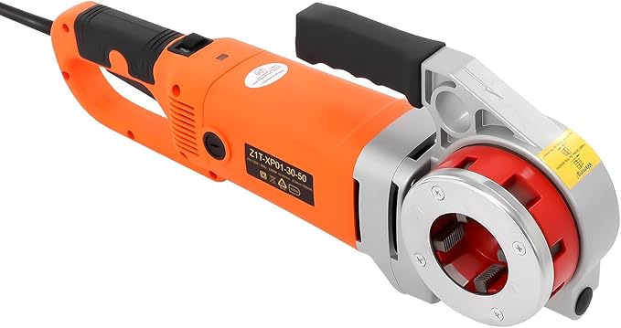 Electric Pipe Threader, 2300W Pipe Threading Machine with 6 Dies (1/2" - 2"), 110-120V Ratchet Pipe Threader Kit, Heavy-Duty Hand-Held Power Drive Kit