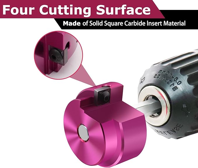 8Pcs PVC Pipe Reamer Kit,PVC Fitting Saver with 1/2",3/4",1",1-1/4",1-1/2",2",3",4" Reamers,PVCs Socket Saver Plumbing Plastic Pipe Reamer Tool Kit for Sch.40 CPVC ABS Hub,Fit Standard 1/2" Drills