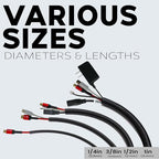 BEST CONNECTIONS (1/4" x 100 ft) Split Wire Loom Flex-Guard Convoluted Tubing Protective Split Cable Sleeves for Automotive Home Industrial Electrical Wires Chemical Resistant Conduit Black