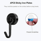 Tohoer Magnetic Hooks, Neodymium Magnets Hook Heavy Duty 30LBS with Rust Proof for Fridge, Refrigerator, Oven, Grill, BBQ, Key, Tools Holder, Utensil, Kitchen, Outdoor, Magnet for Hanging Wreaths