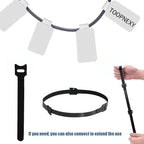 60 Pieces Cable Labels & Reusable Hook and Loop Fastening Ties Set - 30 Pieces Cord or Wire Labels & 30 Pieces Labels for Electronic Cords, Home & Office Cord Management