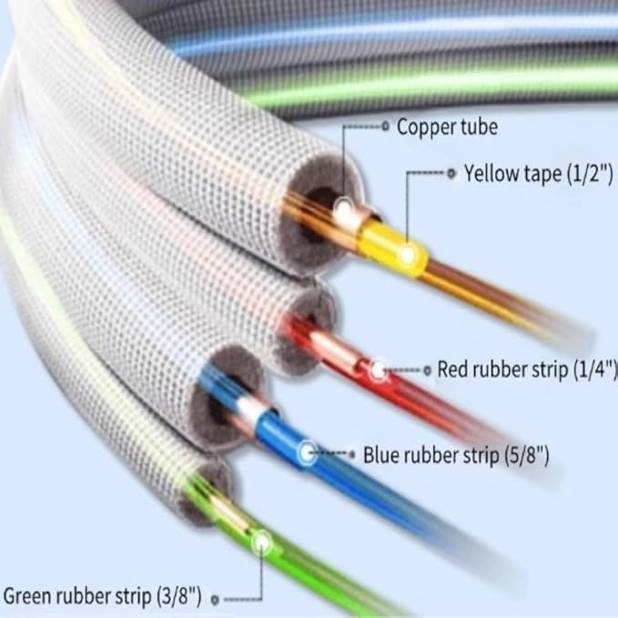 Spring Tube Benders, 4 Pcs 4 meter 1/4in, 3/8in, 1/2in, 5/8in Conditioning Copper Tubing Benders Spring, PE AC Tube Bending Tool Tube Bender Set for Soft Copper Brass Aluminum Thin Steel Tube