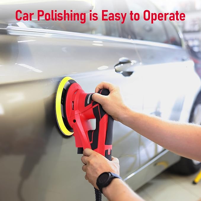 Electric Random Orbital Sander,PioneerWorks Brushless Motor,Powerful 350W & Low Vibration Palm Sander,10000 RPM Variable Speed,6-Inch For Woodworking, Polishing,Carpentry