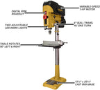 Powermatic 18-Inch Floor Drill Press, Variable Speed, 1 HP, 115/230V 1Ph (Model PM2800B)