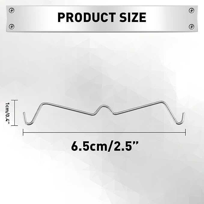HORUSDY 100-Piece Pegboard Hook Locks & Retainers, Metal Pegboard Clips for 1/4” & 1/8” Peg Boards, Secure Display Hooks & Organizer for Garage, Workshop, Home Storage