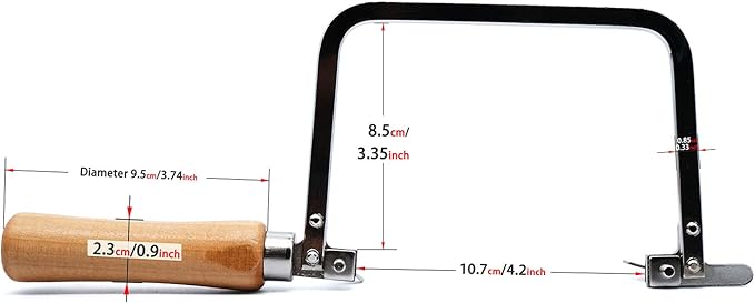 0.6mm Diamond Wire Hand Saw with Steel Frame Coping Saw for Jade Marble Granite Metal Glass Ceramic