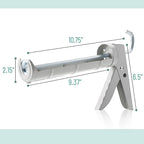 Bates- Caulking Gun, 10:1 Thrust Ratio, White, Caulking Tool Gun, Caulk Gun No Drip, Hand Caulking Guns, Silicone Gun, Caulking Gun Tool, No Drip Caulk Gun, Caulk Guns, Caulking Gun Dripless