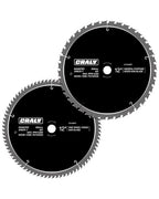 CRALY 12 Inch 40&80 Teeth General Purpose/Fine Finish Wood Cutting Circular Saw Blade, 1 Inch Arbor, for Table Saw & Miter Saw, Carbide Tipped, Thin Kerf, for Cutting Plywood, MDF, OSB, Laminated