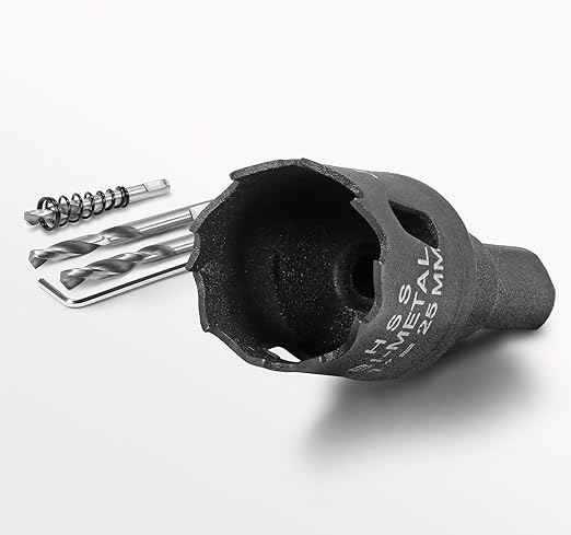 1 Inch Hole Saw with 9.1mm Triangle Shank Arbor, JTemgle Bi-Metal Hole Saw Heavy Duty Hole Cutting Tool for Cornhole Boards, Recessed Lights, Wood, Plastic, Drywall & Soft Metal