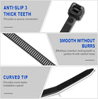 Zip Ties, RAZCC 1200pcs Black Cable Zip Ties 8 Inch, Heavy Duty Plastic Wire Ties with 50lb Tensile Strength, Self-Locking Black Nylon Tie Wraps for Indoor and Outdoor