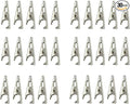 27mm/1.06" Alligator Clips Test Crocodile Clamps Silver Tone - (30 Pcs)