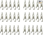 27mm/1.06" Alligator Clips Test Crocodile Clamps Silver Tone - (30 Pcs)