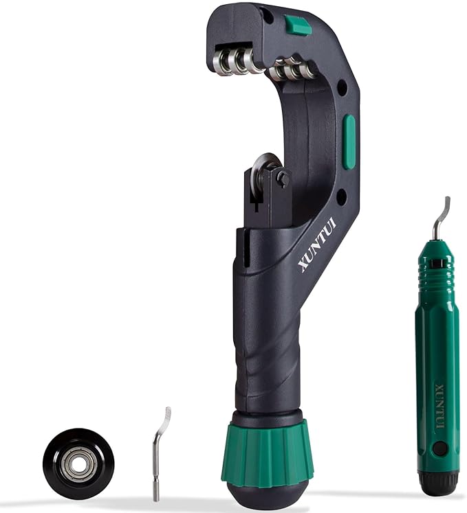 Large Copper Pipe Cutter Tool Set 1/4"-2 3/4" OD, Tube Cutter for Copper,Brass,Aluminum&Stainless Steel, HVAC Metal Tubing cutter Tool with Deburring Tools&Extra Blades