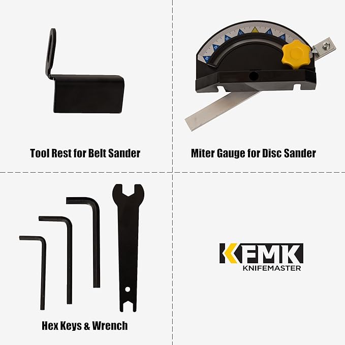 2x42 in. Belt Sander & 6" Disc Sander Combo, 3.5Amp Bench & 1/2HP Belt Sander for Woodworking, Metalworking & Knife Making, Sharpening