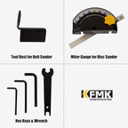 2x42 in. Belt Sander & 6" Disc Sander Combo, 3.5Amp Bench & 1/2HP Belt Sander for Woodworking, Metalworking & Knife Making, Sharpening