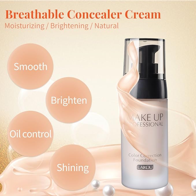 Sonew BB Cream Bare Makeup Concealer Light/Medium Skintones for Face Moisturizer Cover Up Skin Flaw Isolation Dust UV(Beige)-VeraVaultWomen