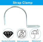 Biaungdo 12 Pcs M63 Rigid Pipe Strap, 2-1/2 Inch Zinc Plated Steel One Hole Strap Bracket Pipe Clamps Heavy Duty Conduit Clamps Tension Tube Clip Cable Clamp Hanger for Conduit, Pipe Fixing