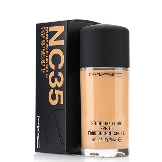 MAC Studio Fix Fluid Foundation NC35 SPF15, 1 Fl Oz-VeraVaultWomen
