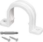 40 Set PVC conduit pipe strap clamps Φ25 MM - SCH 3/4 IN,Two Hole plastic pipe clips