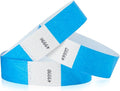 1,200 WristCo Neon Blue Tyvek Wristbands for Events - Tamper-Proof Design & Fluorescent Color Prevent Reuse Premium-Grade Bracelets for Hospital & Medical ID, Party & VIP Identification